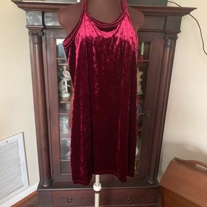 Deep Magenta velvet dress
